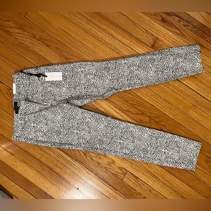 NWT black and pink spotted work pants - Size 6